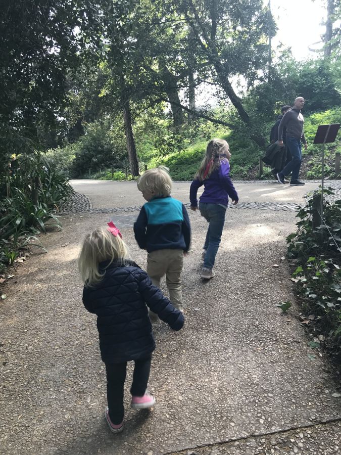 Running down a path in the Luxembourg Garden
