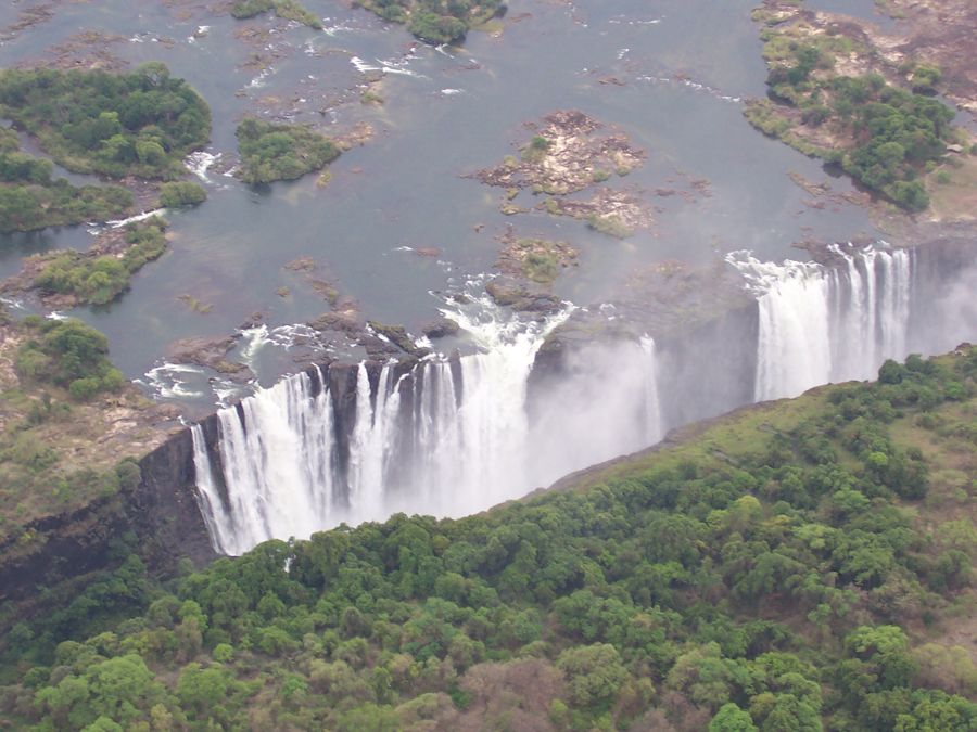 Victoria Falls from the helicopter
