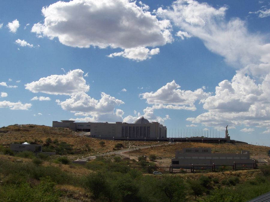 Namibia's State House on the hill in Windhoek