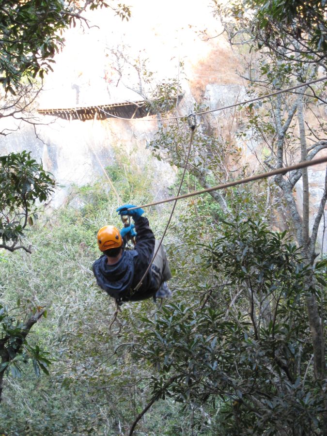 Zip line across the Malolotja gorge