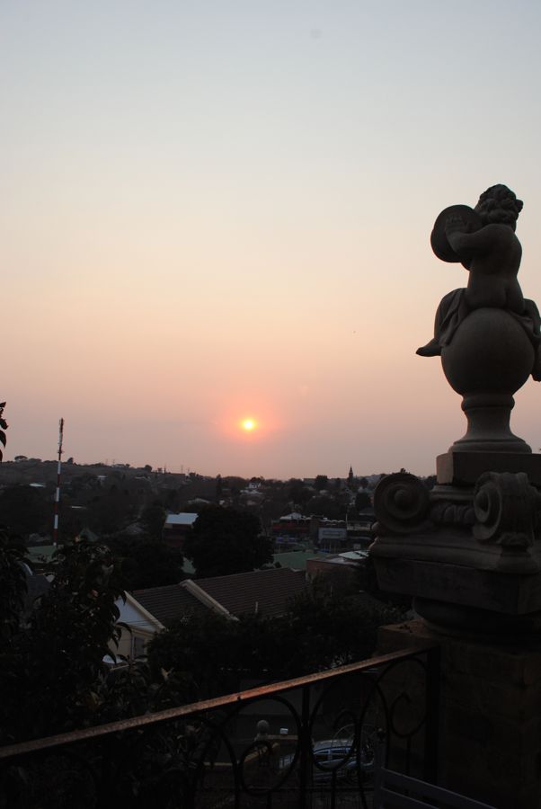 Sunrise over Melville rooftops