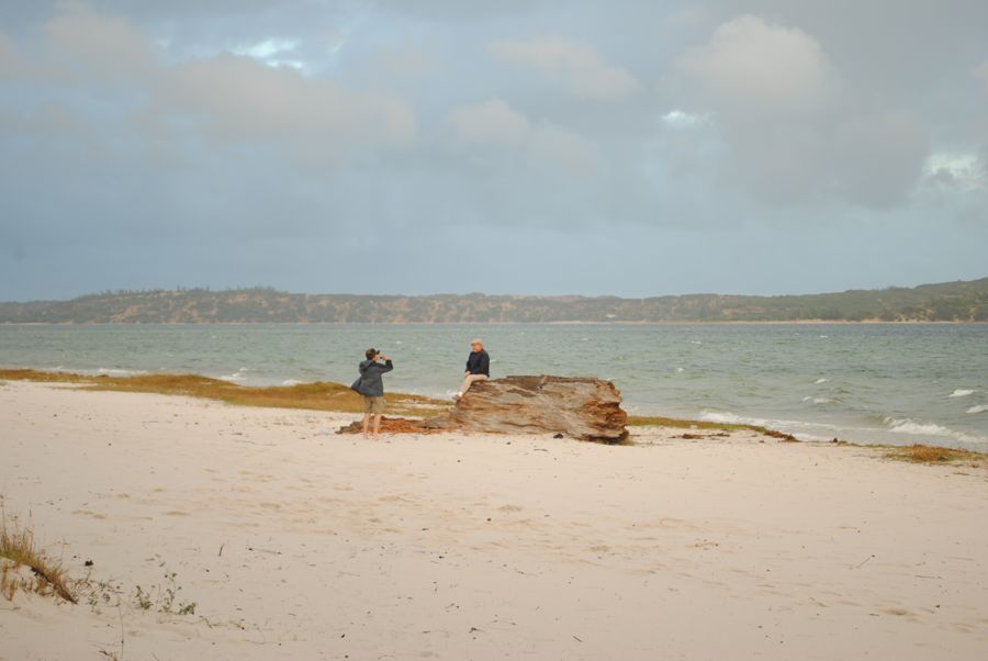 The Bilene lagoon on a grey, windy afternoon