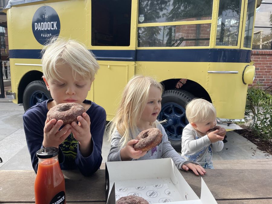 Doughnuts by the yellow bus in Geelong